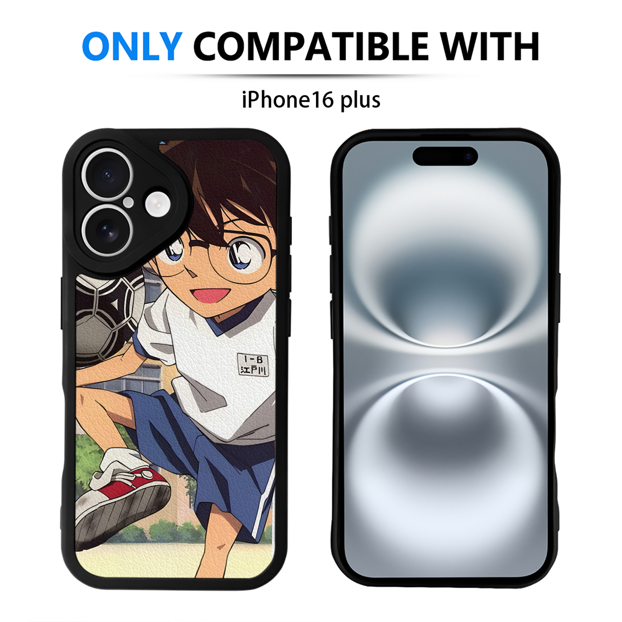 （画像用） 名探偵コナン Detective Conan 【iPhone 16シリーズ対応】シリコンスマホケース（レザー調） 材質：シリコン